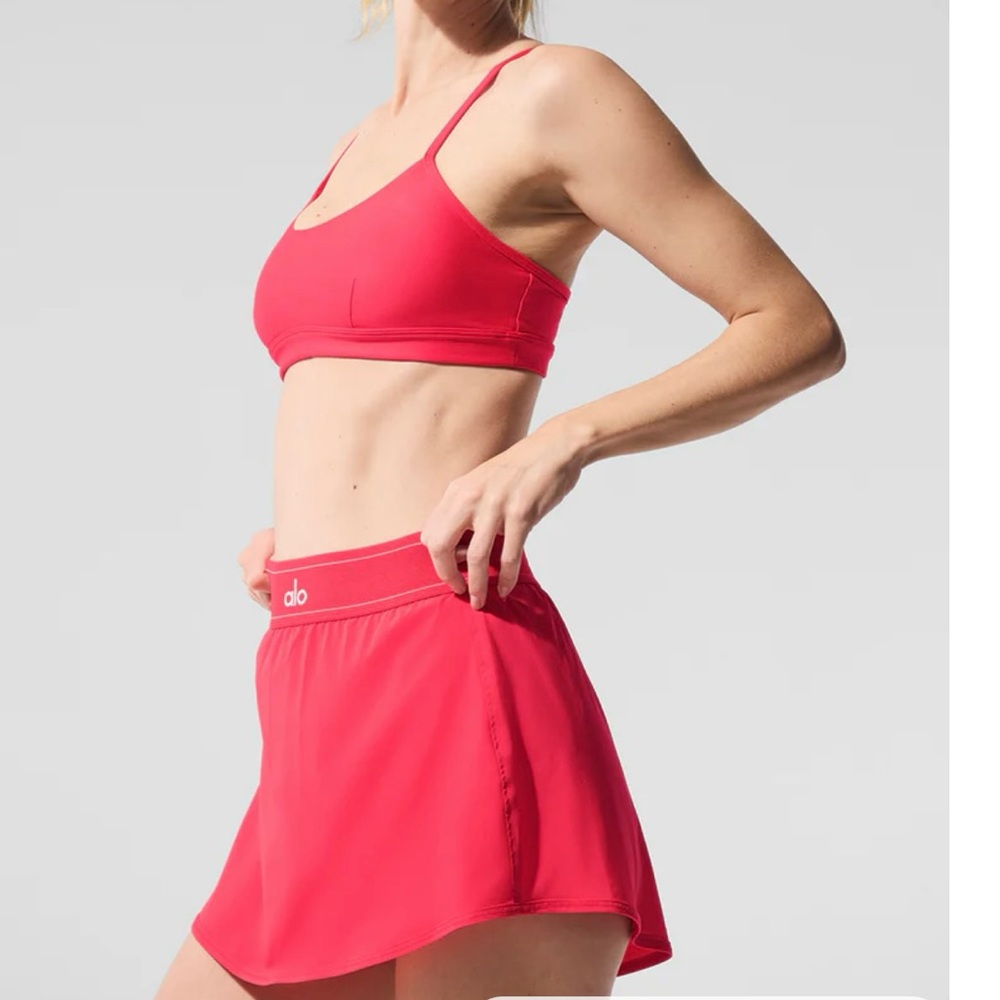 Alo Match Point Tennis Skirt NWT Candy Red - Picture 4 of 6